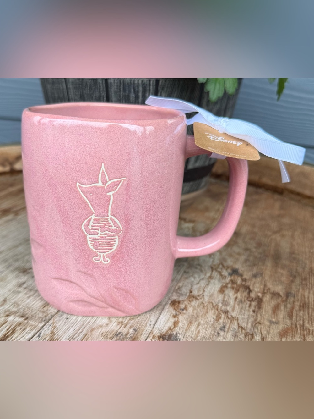 Disney Rae Dunn Piglet Pink Mug Thankful Friends NWT